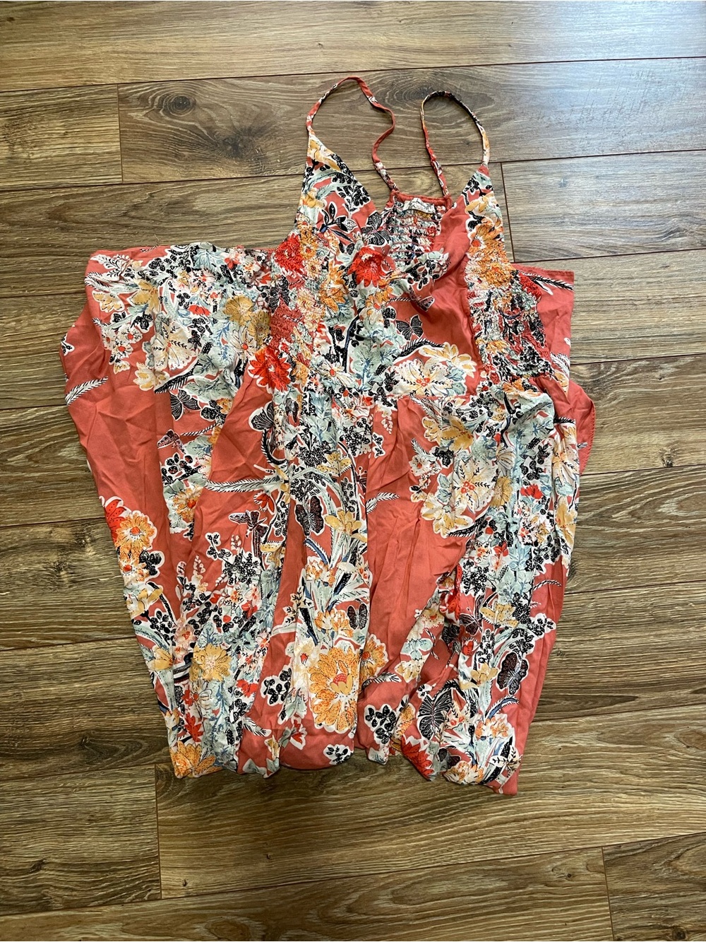 Free People Coral Floral Maxi Dress